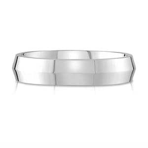 Platinum 950 Band (5mm) | KNIFE EDGE | Polished | Comfort Fit | Men's Women's Wedding Ring Simple European