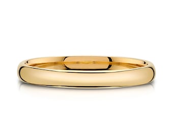 14k Yellow Gold Band (2.5mm THIN) | CLASSIC DOME | Polished | Comfort Fit | Men's Women's Wedding Ring Simple Thin original