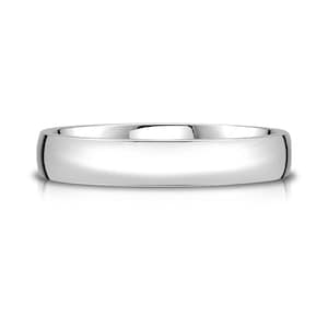 Platinum 950 Band (4mm) | LOW DOME | Polished | Comfort Fit | Men&#39;s Women&#39;s Wedding Ring Simple European