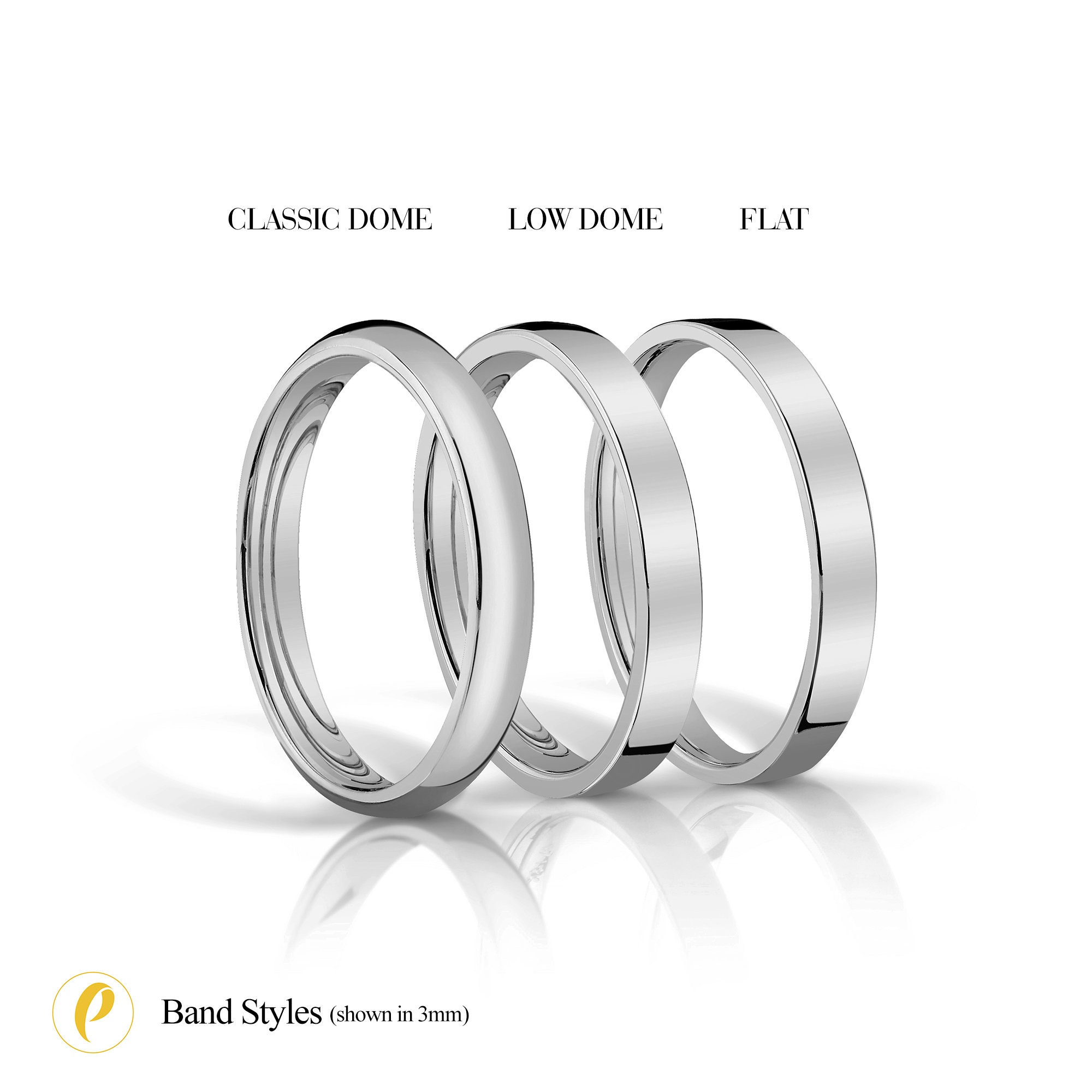 Platinum 950 Band (4mm) | FLAT | Polished | Comfort Fit | Men