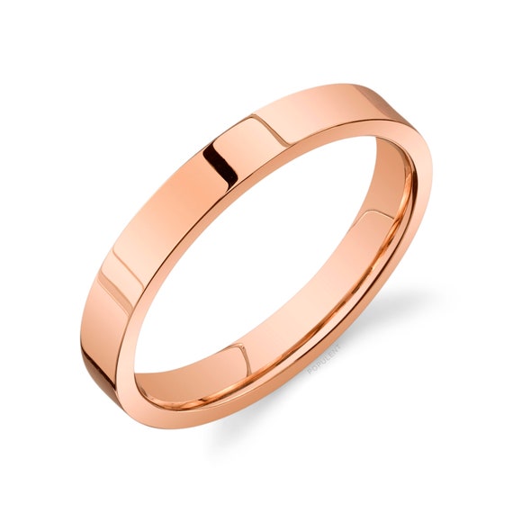 Classic 14k Rose Gold Comfort-Fit Band Dainty 3mm Wedding Ring for Women Classic 14k Rose Gold Comfort-Fit Band Dainty 3mm Wedding Ring for Women