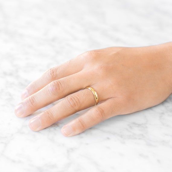 14k イエロー ゴールド バンド 4 mm クラシック ドーム 14k イエロー ゴールド バンド 4 mm クラシック ドーム