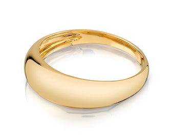 14k Yellow Gold High Dome Ring | SOLID | Women's Ring