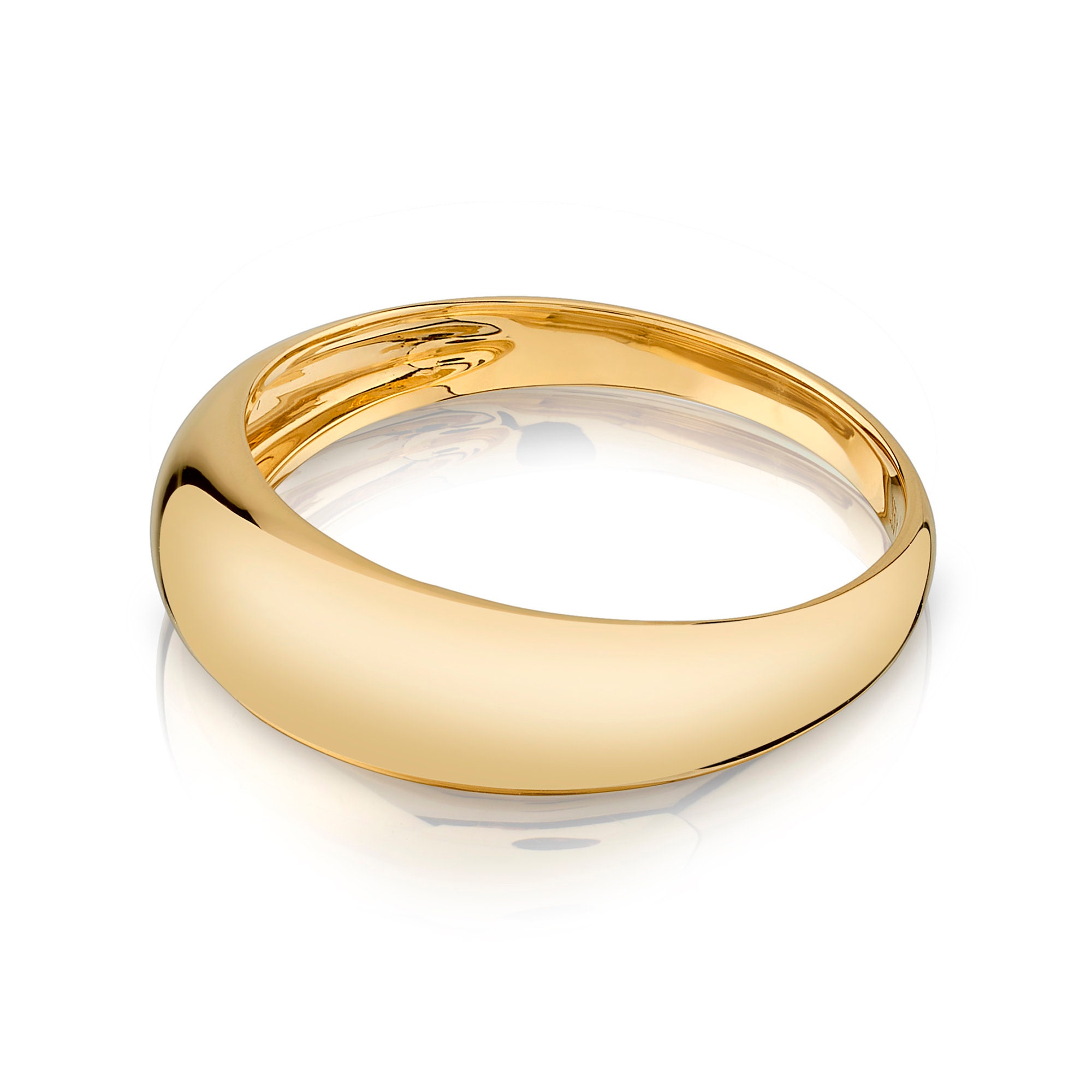 14k yellow gold dome ring discount
