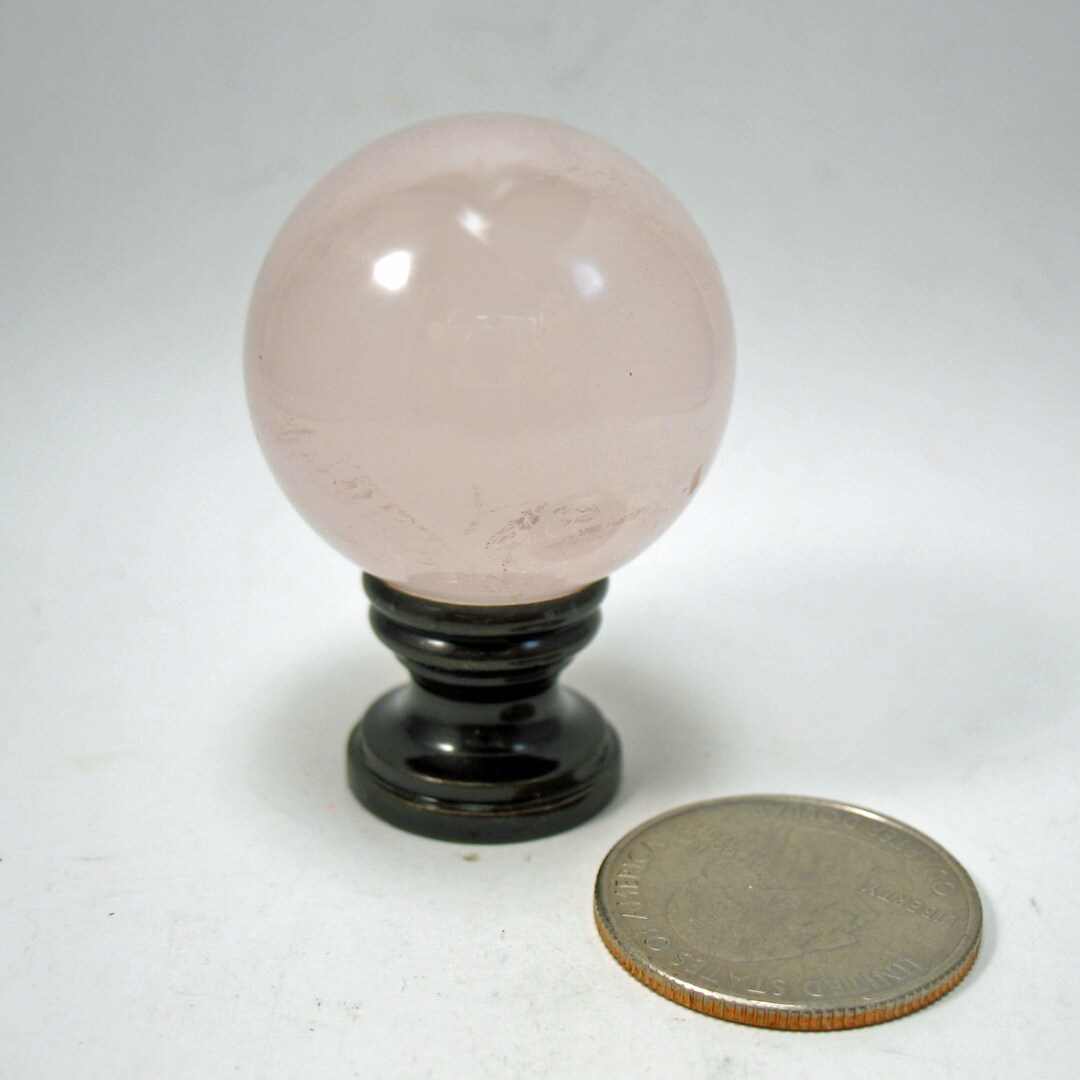 Lamp Finial Elegant Rose Quartz Stone Ball 29mm Standard Etsy