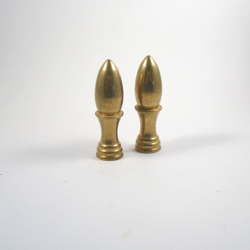 Lamp Finial Pair of Solid Brass Traditional Simple Style Etsy Australia