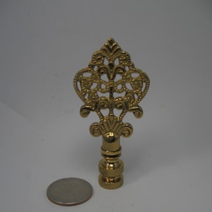 Lamp Finial Solid Brass  Bright Finish Arrow Lampshade Finials Standard Size Thread  520Y