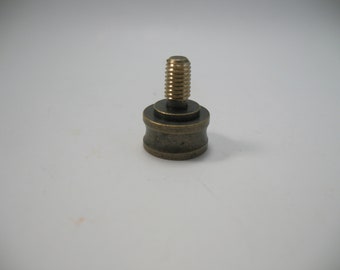 Lamp Part Nozzle Male Thread 1/4-27 Female Thread 1/8ip 3/8"  Solid Antiqued Brass  #F5209A