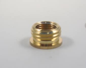 Lamp finial reducer 3/8 1/8ip   1/4-27 makes hole smaller to fit lamp harp F5208