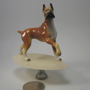 Lamp Finial Fine Ceramic Boxer Dog Good Detail Hagen and Renaker Nice Size  Found Object Dog44