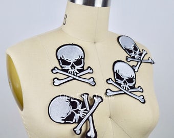 Skull & Bones Iron-On Patch: Ride or Die Emblem (3.5")