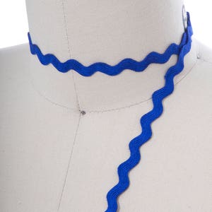 3 Yards Regal Royal Blue Ric Rac Trim/ Royal Blue Zig Zag Summer Lovin&#39; Trim