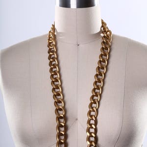 Antique Gold Chain 20mm/ Gold Metal Chain/ Antique Brass Flattened Links Heavy Duty Great for Statement Jewelry Handbag Strap Replacements