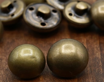 4 bronskupolerade metallknappar: Kavaj och smyckestillverkning (15-19 mm)
