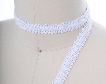 2 Yards White or Ivory Gimp Braid Trim Ribbon/ White Furniture Gimp Trim/ Ivory Gimp Trim/ 5/8" High Quality Item