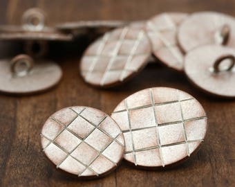 Rose Gold Woven Metal Shank Button: Blazer & Coat Fastener