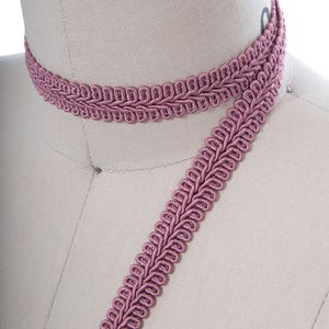2 Yards Mauve Pink Gimp Trim for Home Decor/ Mauve Pink Braided Gimp/ Pink Gimp Ribbon/ Perfect for Home Decor and Classical Furniture