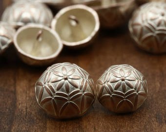 Rose Gold Metal Flower Shank Button: Blazer & Coat Fastener
