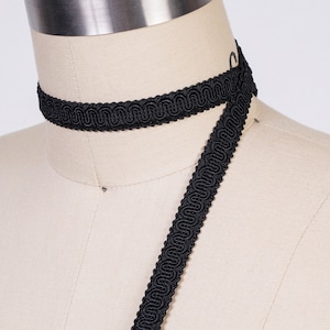 Black Gimp Trim for Upholstery Roman Design Sold by the Yard High Quality Trim