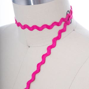 50 Yards Fuchsia Ric Rac Trim / Pink Ric Rac Ribbon / Great for Finishing off DIY Aprons / Dress up Summer Bags and More