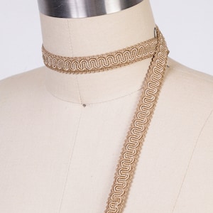 Beige Upholstery Trim / Narrow Camel Gimp Trim for Furniture and Drapery 1/2"