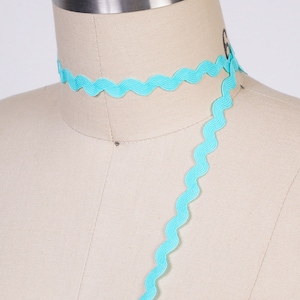 50 Yards Aqua Blue Ric Rac Trim / Blue Ric Rac Ribbon Perfect for Mermaid Costumes and Decorative Garments and Accessories