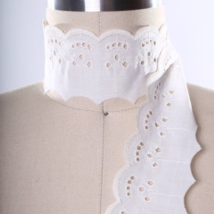 Cotton Eyelet 2 Yards Ivory Cotton Lace Ivory Eyelet Lace Trim Scalloped Edging Smiley Design Fresh and Chic Design High Quality 100% Cotton