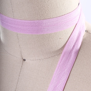 3 Yards Baby Pink Fold over elastische elastische 5 /8 " zacht materiaal zacht op de huid elastisch voor DIY Gezichtsmaskers