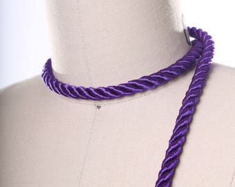 Purple Rope Trim. Purple Silky Rope Tape/ Satin Rope Tape/7mm Purple  Satin Cord Trim/ Sold by the Yard