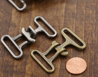 1" Metal Buckles/ Two Part Buckles Heavy Duty Metal Closures for Belting Accessories. Available in Nickel, Gunmetal and Antique Brass HR052