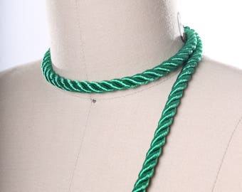 Christmas Green Satin Rope Trim. Green Silky Rope Tape/ Satin Rope Tape/ Bright Green Satin Cord Trim/ Upholstery Roping