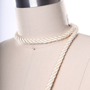 IVORY Satin Seil Trim. Elfenbein seidig Seil Band / Satin Seil Band / Creme Satin Schnur Trim / Seil für Vorhänge