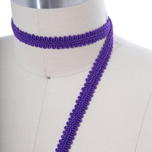 2 Yards Purple Gimp. Upholstery Gimp/ Purple Upholstery Trim/ Vintage Inspired Gimp Trim