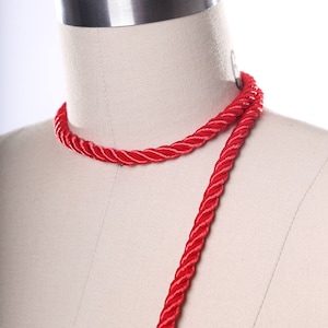 Rote Satin Seil Trim. Rote seidig Seil Band / Satin Seil Band / rot Satin Schnur Trim / Seil für Vorhänge / Candy rot