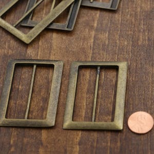 2&quot; Bronze Buckle Slider  Metal Antique Brass Slider / Belt Slider / Ribbon Adjuster / HR059