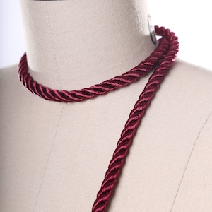 Burgund Satinband Borte 7mm Maroon Seidiges Band / Satinband / Wein Satinkordel Zierband / Seil für Vorhänge