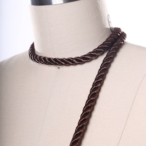Braune Seil Trim. Braun seidig Seil Band / Satin Seil Band / braun Satin Schnur Trim / verkauft Bulk-Lager