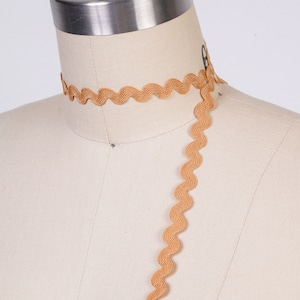 50 Yards Tan Ric Rac Trim Beige Zig Zag Trim Camel Brown Ric Rac