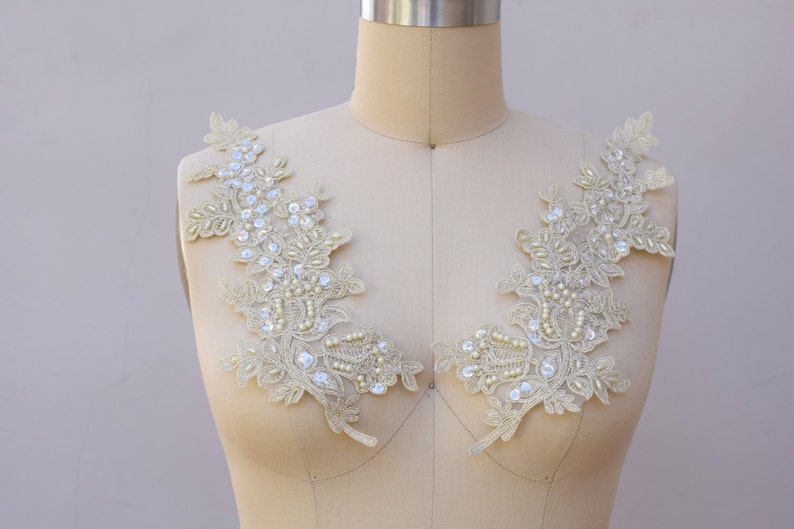 Antique Gold Applique Beaded Antique Gold Applique. Beautiful Etsy