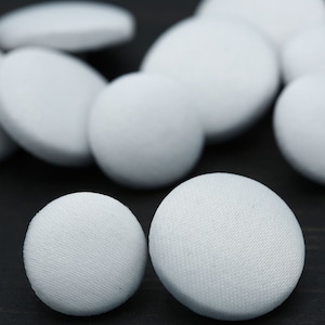 Bridal Button Satin White Bridal Button Satin Ivory Bridal Button Wedding Dress Button to Line Back of Dress Metal Backing 16L, 18L, 20L,