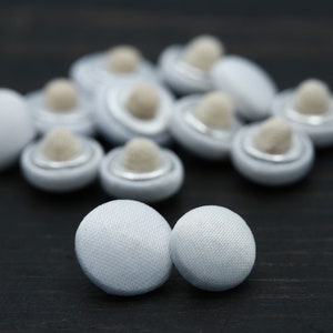 1 Dozen Bridal Buttons Wedding Gown Button with Canvas Backing Stability 10mm  16L  13/32&quot;  11.5 mm  18L   7/16&quot;