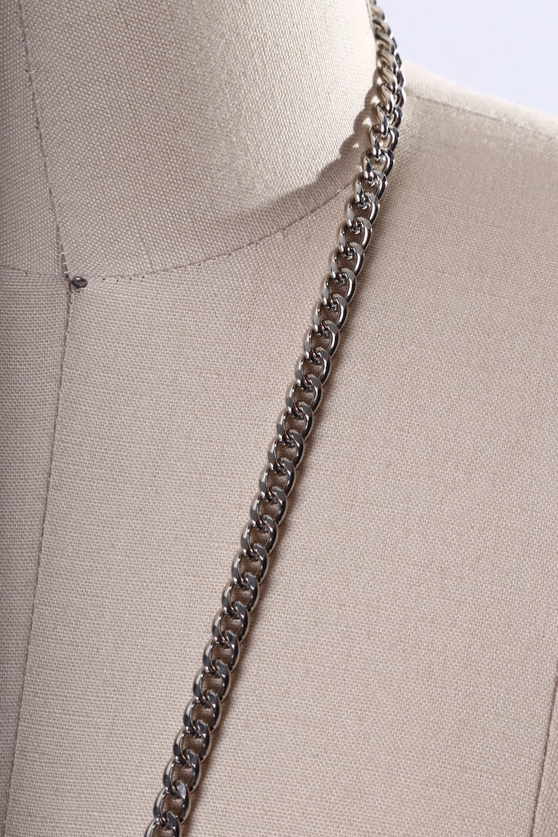 6mm Silver Chain Trim by the Yard Metal Material Great for Etsy