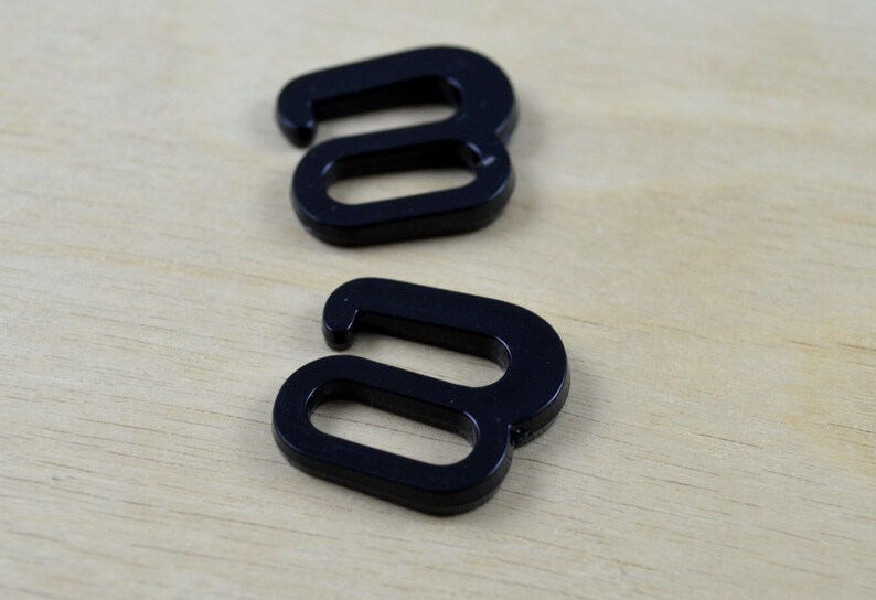1 Dozen Black Plastic Hook for Swimwear 1 3/4 Etsy