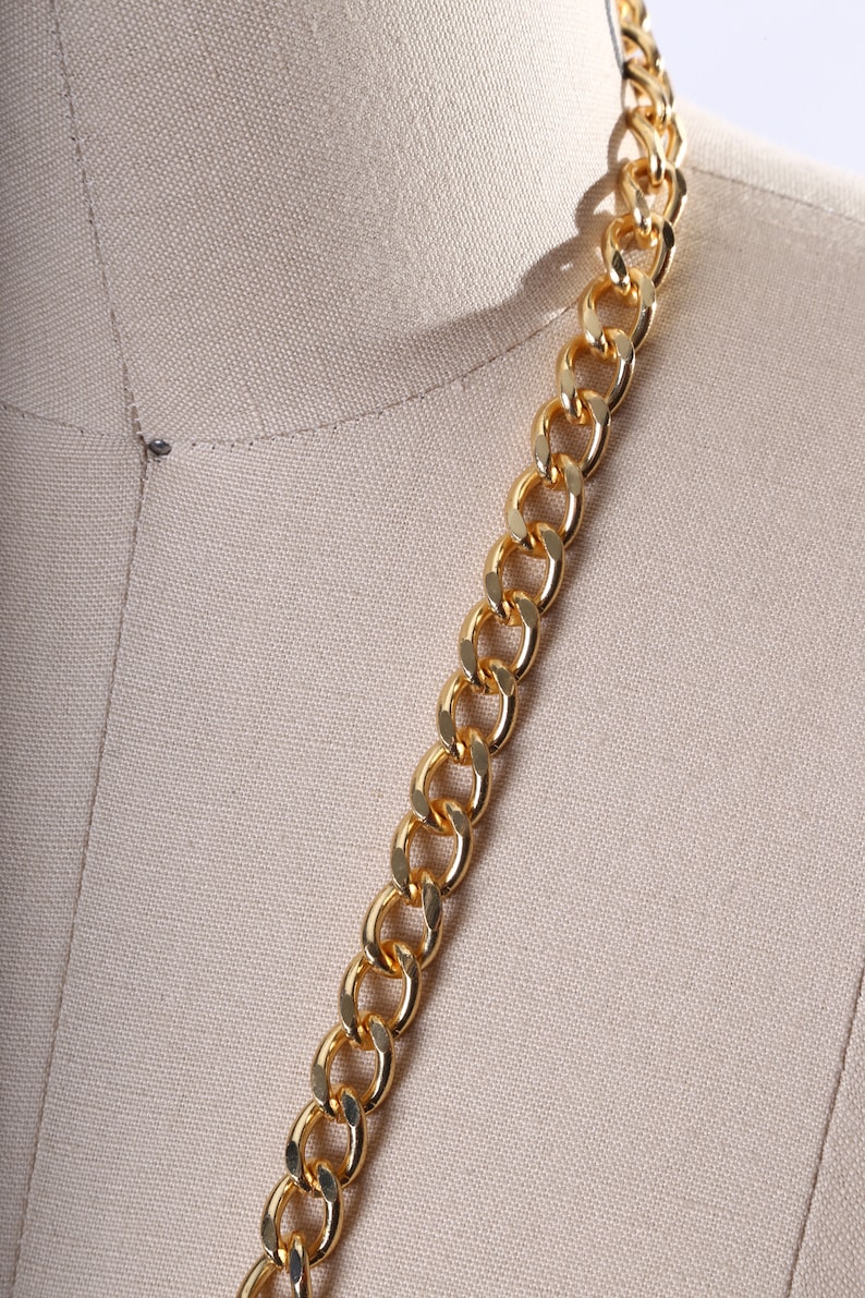 Gold Metal Chain 12mm Heavy Duty Fashion Chain Sold in Yardage Etsy