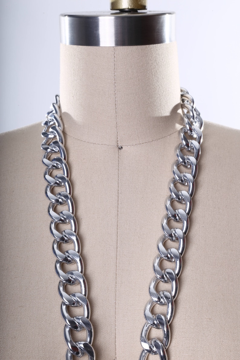 Silver Chain by the Yard/ Vogue Chain Trim/ Shiny Finish/ Etsy