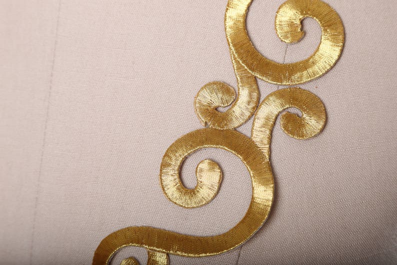Gold applique gold patch metallic gold appliques iron on fine  etsy