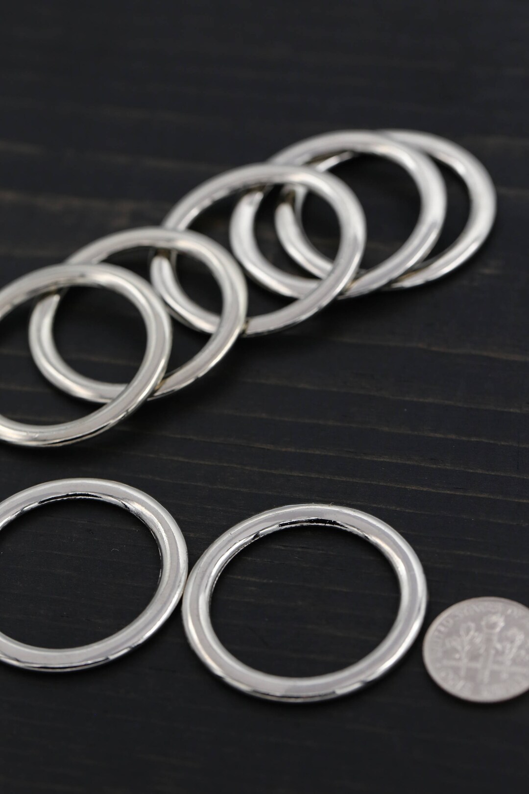 1 Silver Metal Ring/ 4 Pieces/ 30mm/ 1.18 Ring for Purses/ Accessory