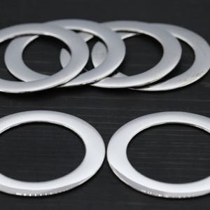 5 cm silverringar: Robusta platta ringar för handväskor, accessoarer - 4 stycken bild 2