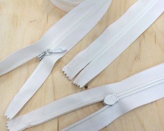 Bridal Zipper 25" #5 Invisible Zipper Bridal Sturdy, Durable, Wide and High Quality Ivory or White - Wedding Zipper