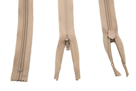 Taupe 25 YKK Invisible Zipper Non Separating High End American